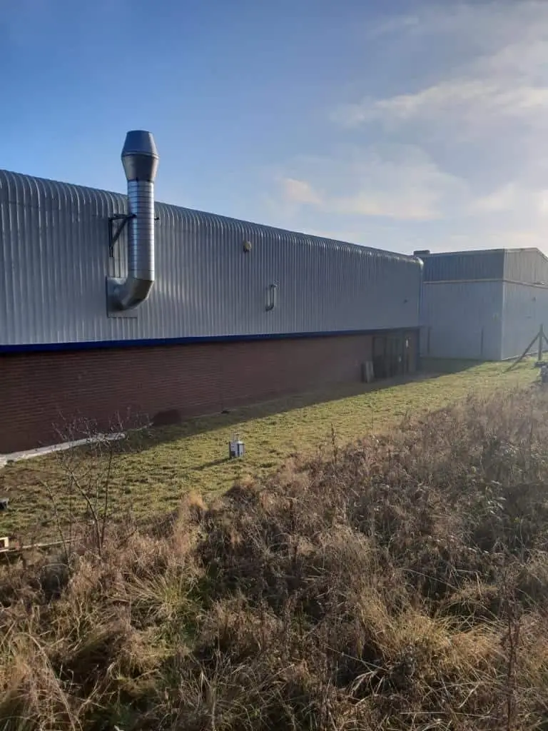 industrial unit after work being carried out